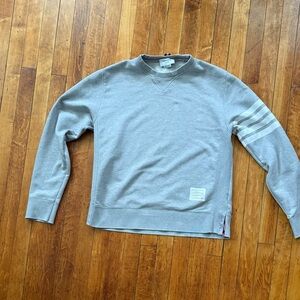 Thom Browne Gray Crewneck Sweater